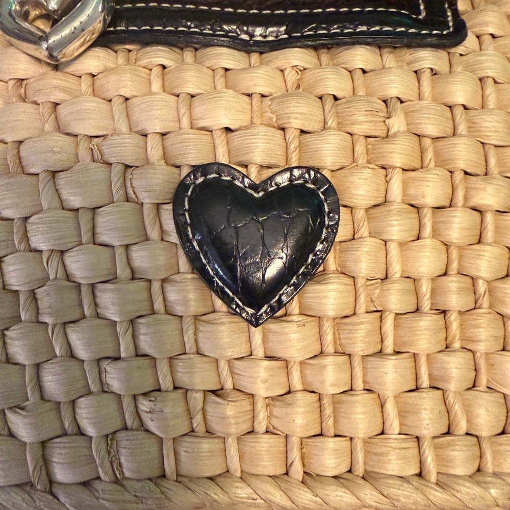 Vintage, black and Tan Brighton brand Woven Shoulder Bag - Picture 11 of 15